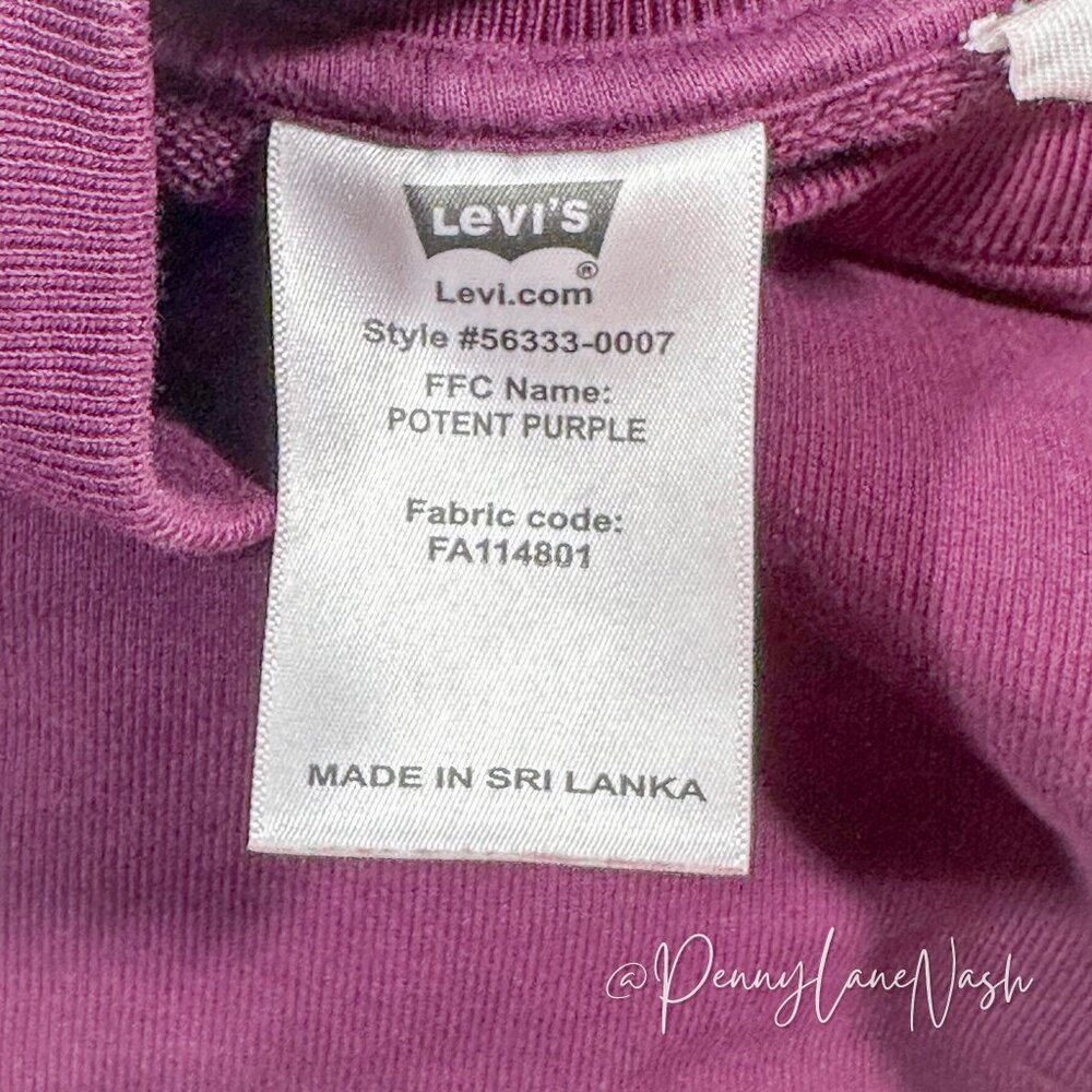 Levi's Embroidered The Love Club Sweatshirt Potent Purple - Picture 3 of 7